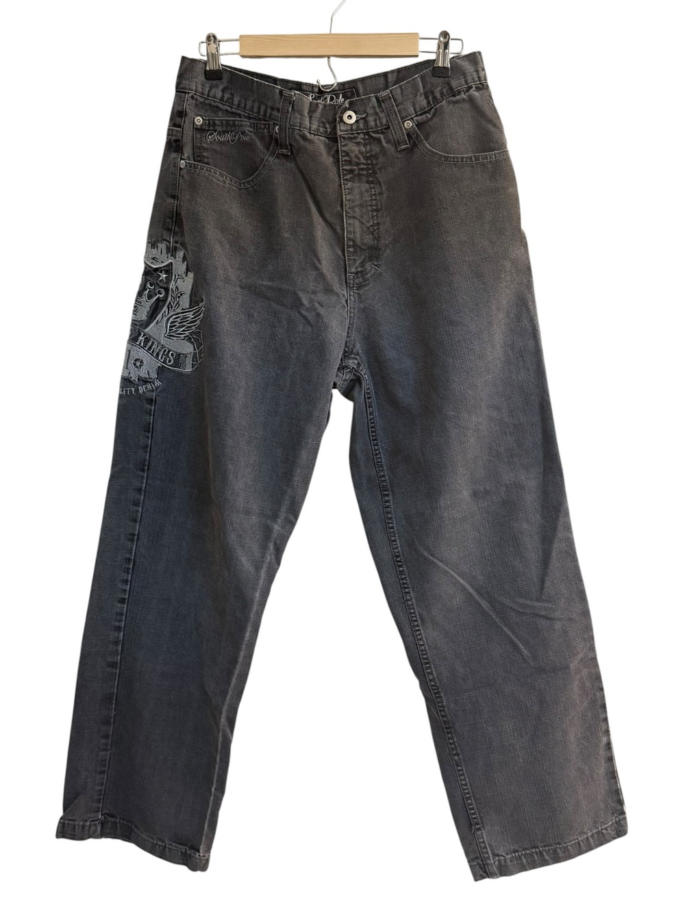 Vintage 90s / Y2K SOUTH POLE KING OF KINGS Jeans Pants Baggy Straight size 34.